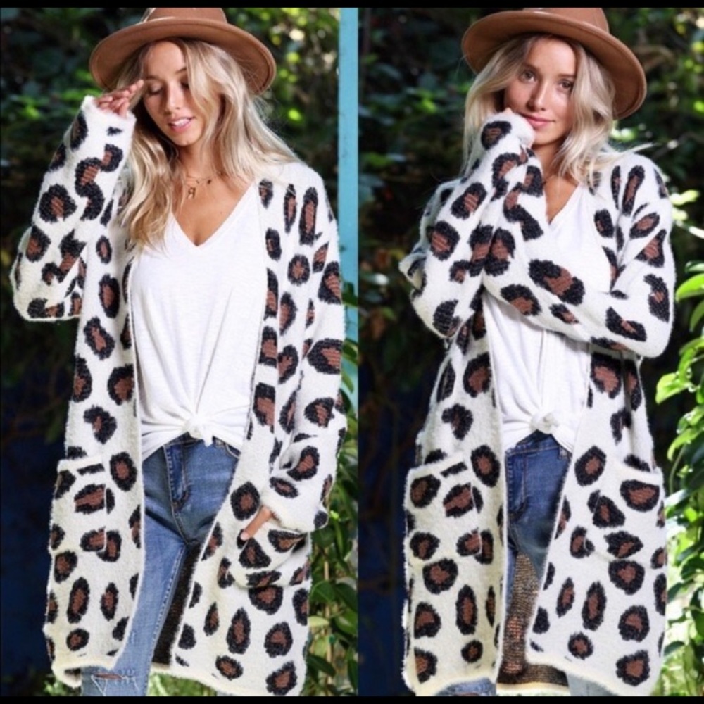 Ultra Soft Leopard Print Open Cardigan-LAST ONE☝️ - Picture 2 of 2